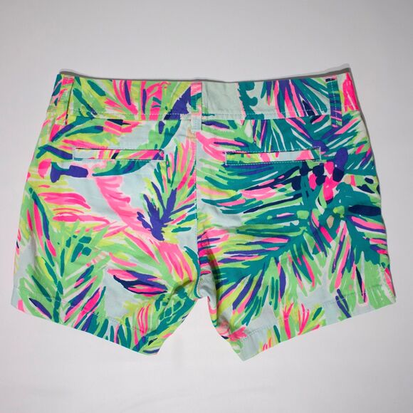Lilly Pulitzer Callahan Shorts Pink Green Blue Floral Pattern Women Sz. 0 (30”W) - Picture 2 of 12